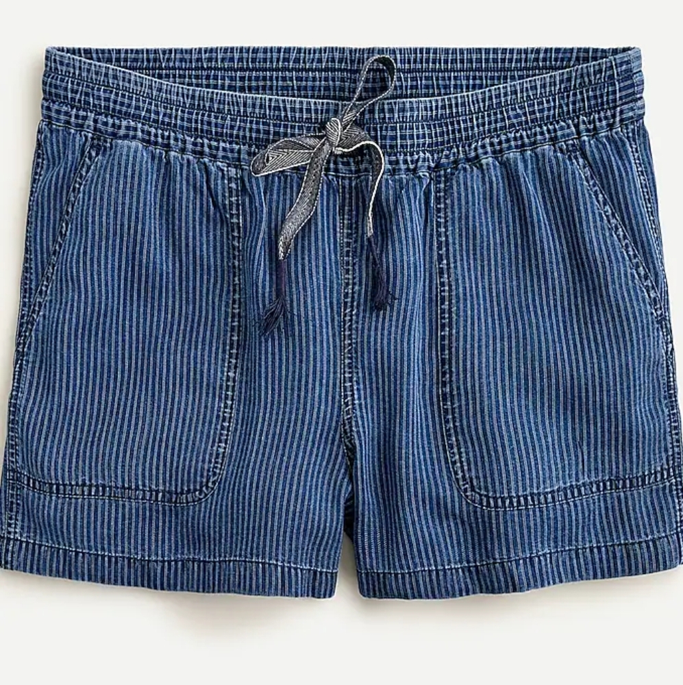 NWT J.Crew Seaside pinstripe shorts women small
